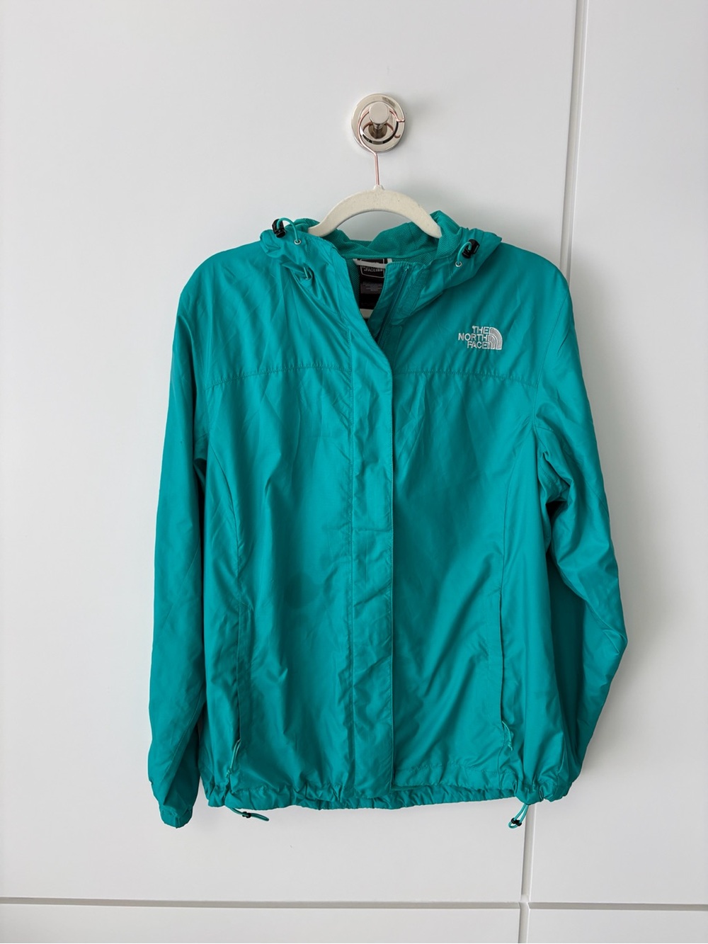 THE NORTH FACE Women’s Lightweight Hooded Windbreaker Jacket • Teal • L - Picture 4 of 13